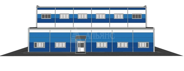 3D визуализация Грузовое СТО из сэндвич-панелей - фото 9