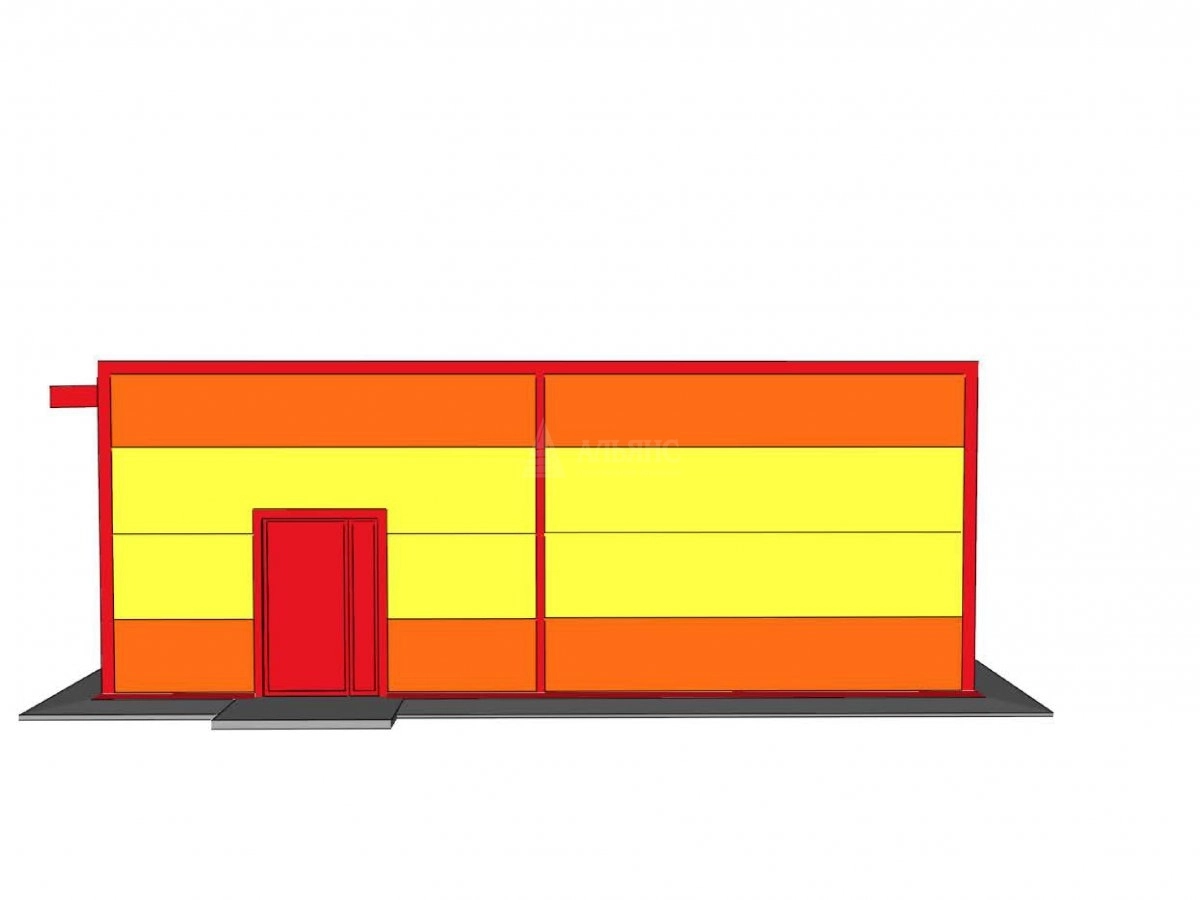 3D визуализация Магазин из сэндвич-панелей - фото 9