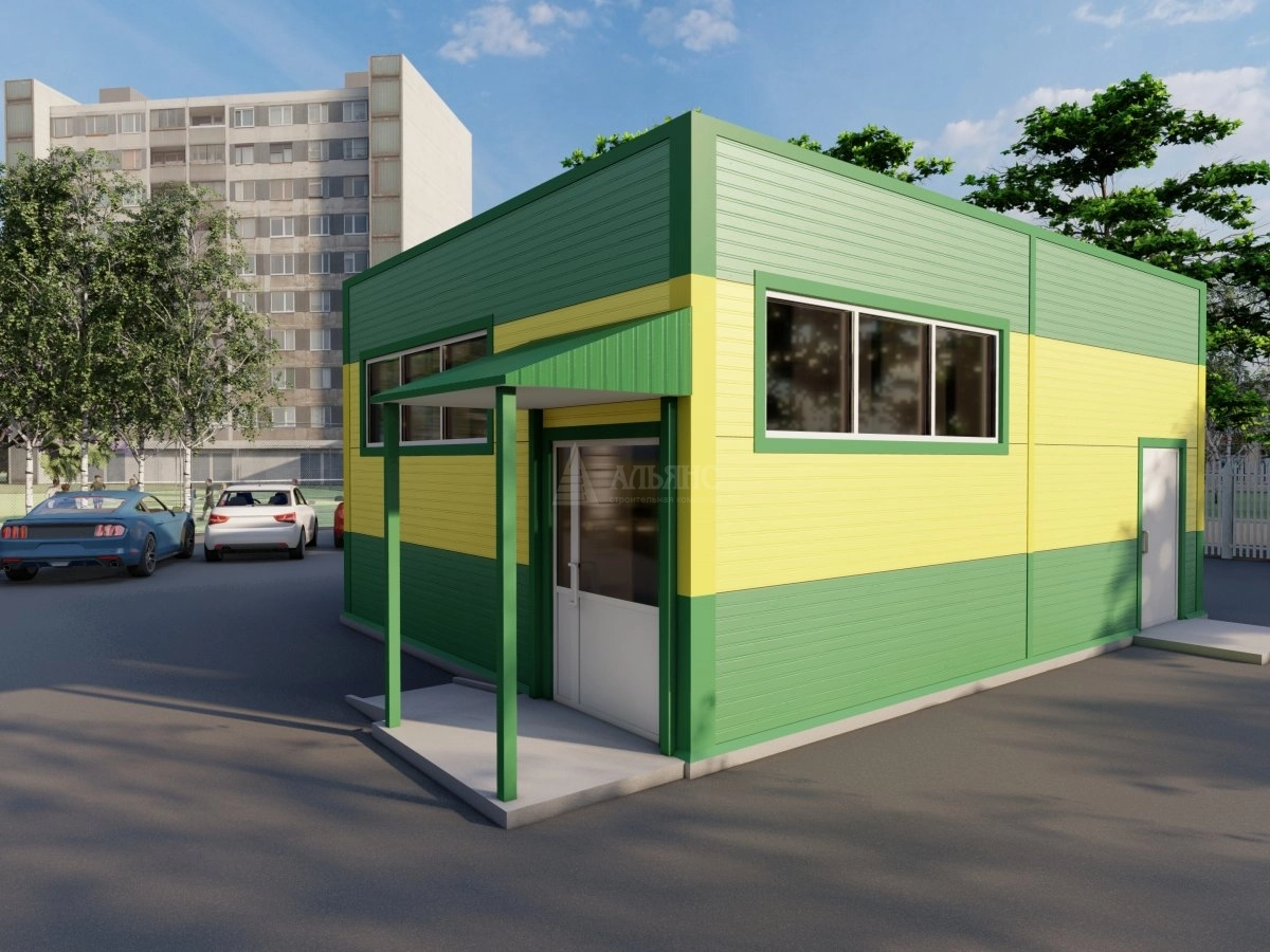 3D визуализация Павильон из сэндвич-панелей - фото 1