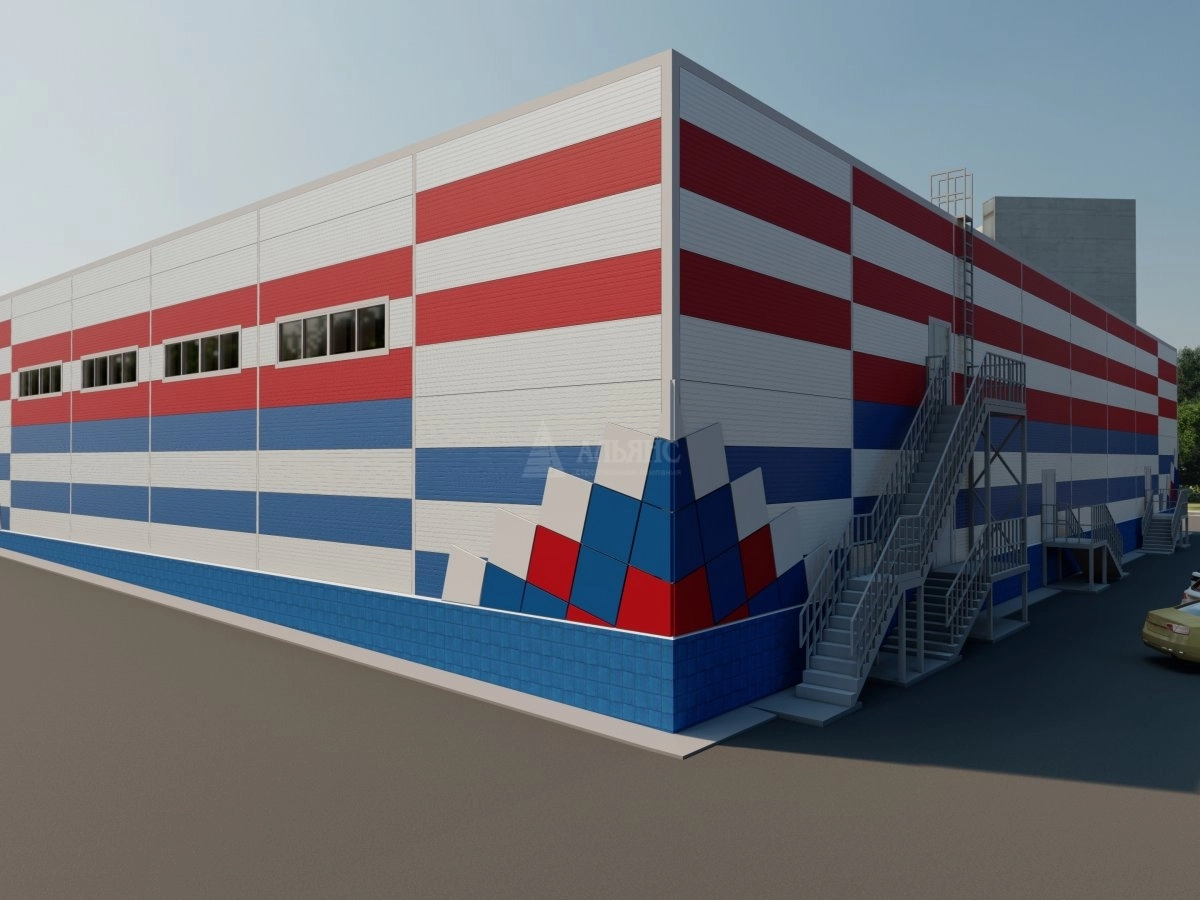 3D визуализация Магазин из сэндвич-панелей - фото 4