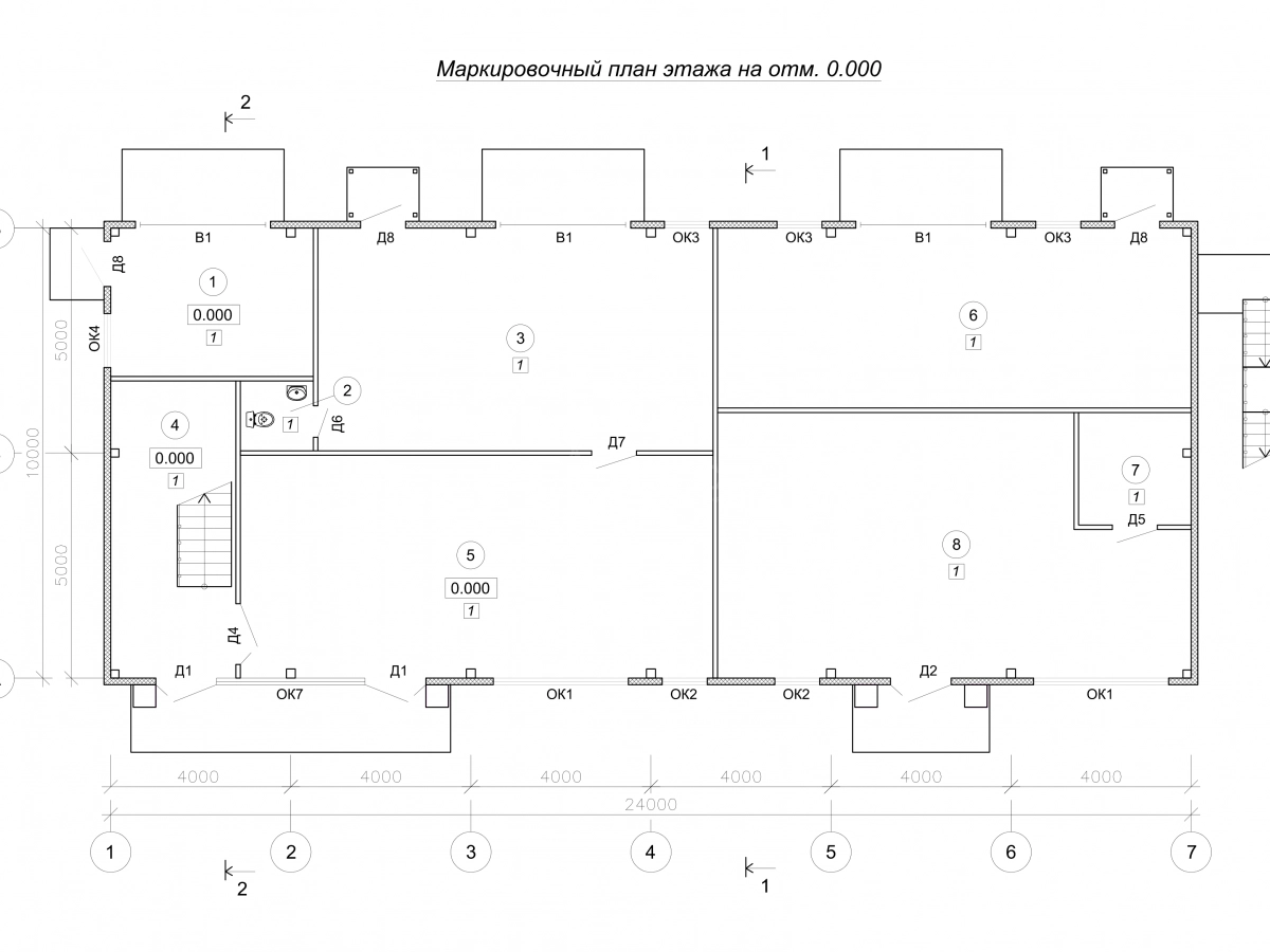 Планировка Офис из сэндвич-панелей -  фото 1